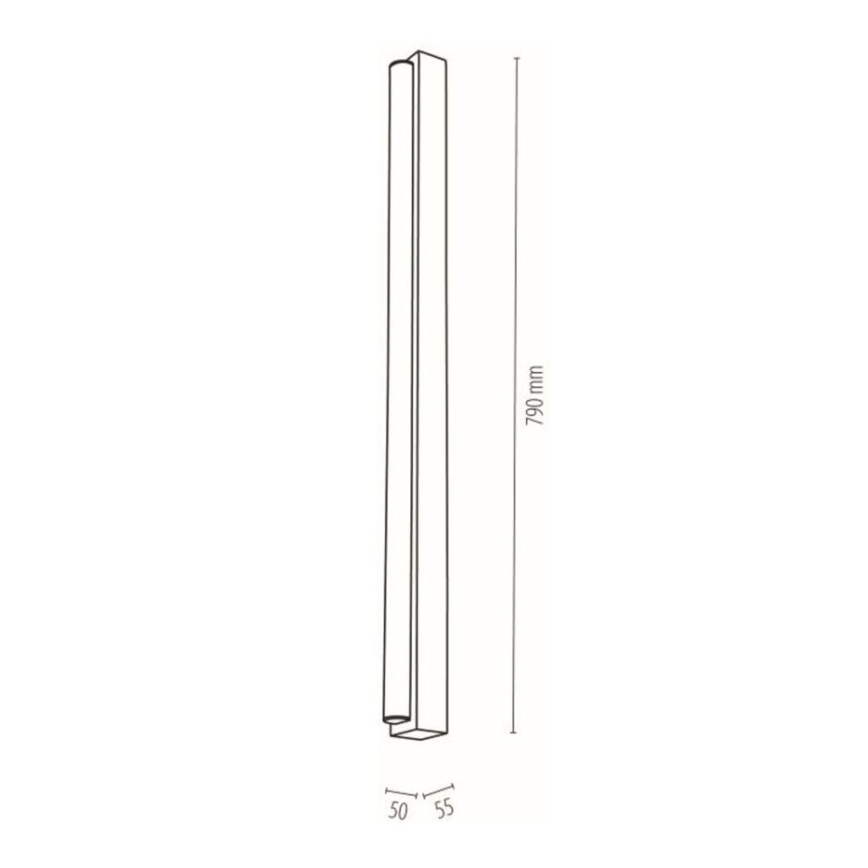 LED Koupelnové osvětlení zrcadla AQUAVIVA LED/12W/230 79 cm IP44 dub