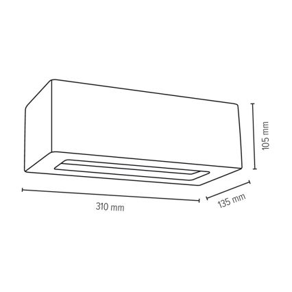 Nástěnné svítidlo BLOCK 1xE27/40W/230V beton – FSC certifikováno