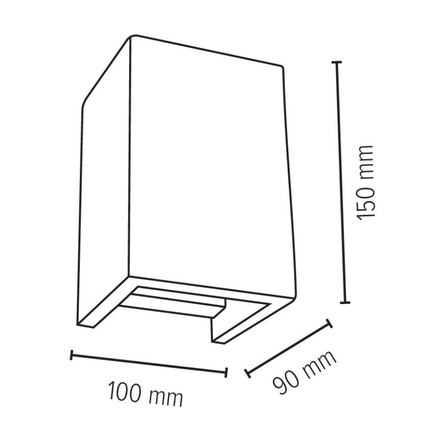 Nástěnné svítidlo BLOCK 2xGU10/6W/230V