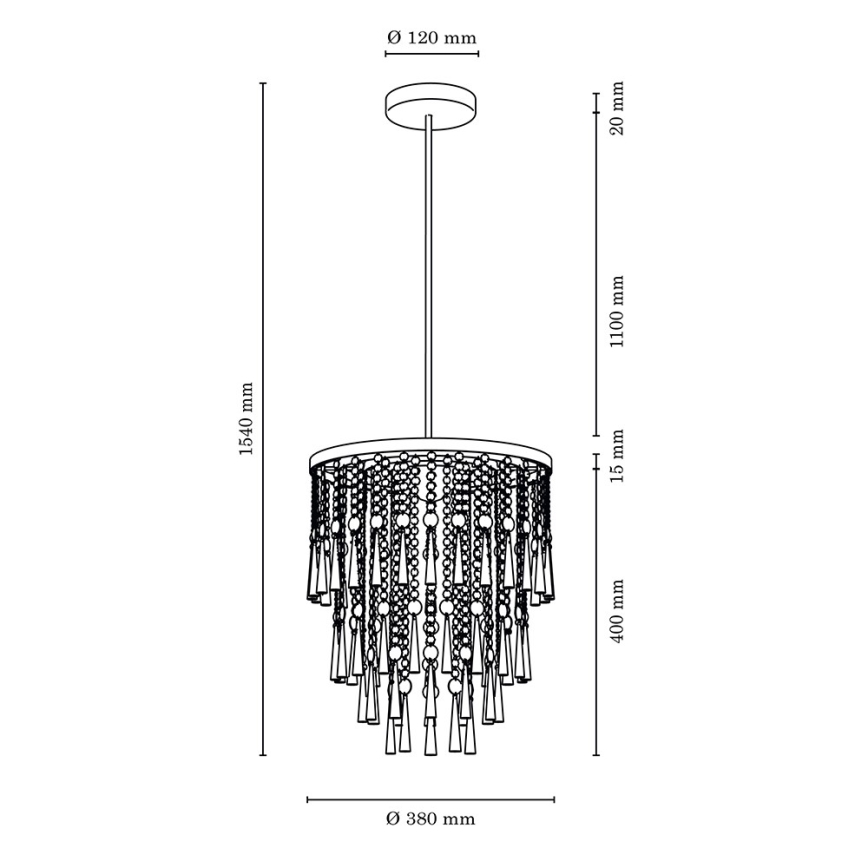 Lustr na tyči LUXORIA 6xG9/28W/230V
