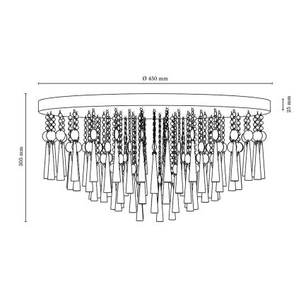 Stropní svítidlo LUXORIA 8xG9/28W/230V – FSC certifikováno