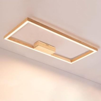 LED Stmívatelné stropní svítidlo RAMME LED/34W/230V matný dub + dálkové ovládání