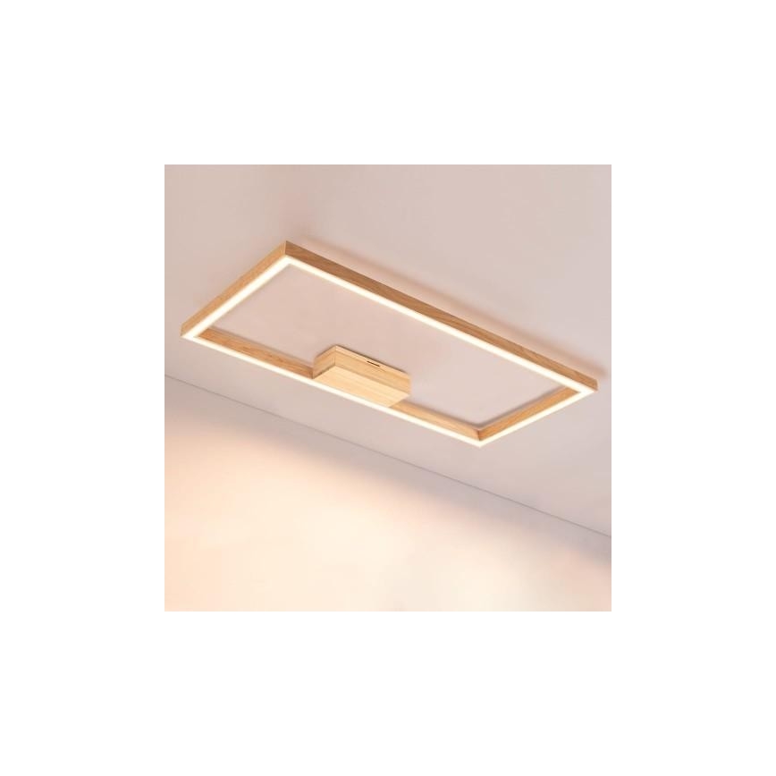 LED Stmívatelné stropní svítidlo RAMME LED/34W/230V matný dub + dálkové ovládání