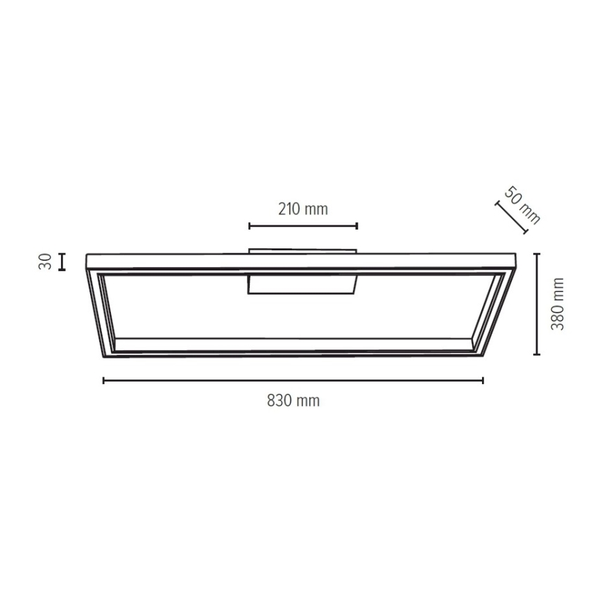 LED Stmívatelné stropní svítidlo RAMME LED/34W/230V matný dub + dálkové ovládání