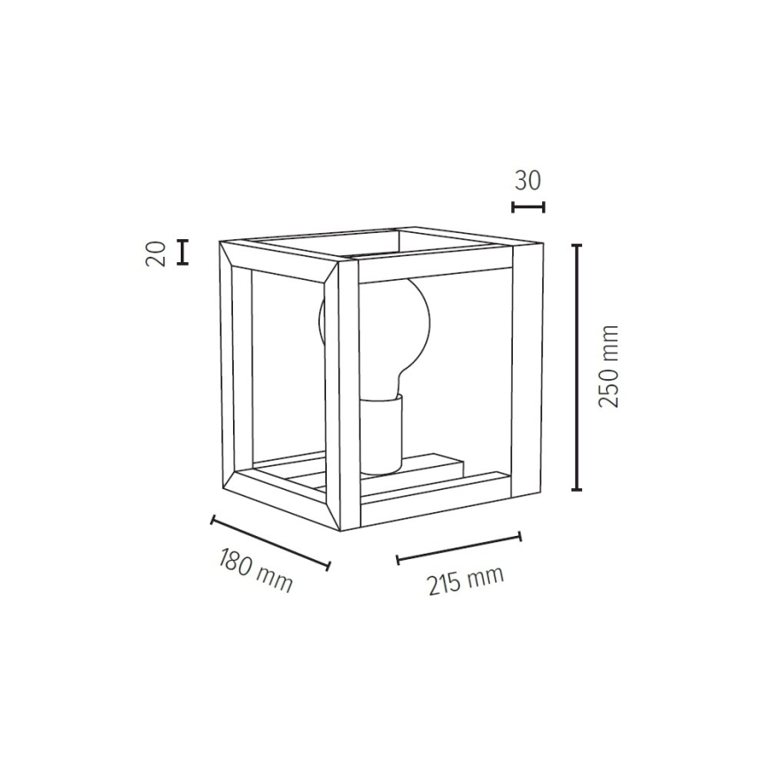 Nástěnné svítidlo KAGO 1xE27/60W/230V dub