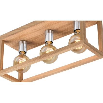 Stropní svítidlo KAGO 3xE27/60W/230V matný dub