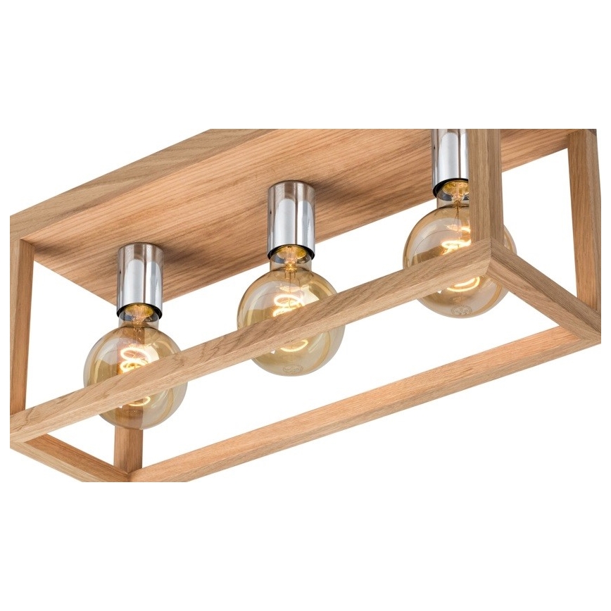 Stropní svítidlo KAGO 3xE27/60W/230V matný dub