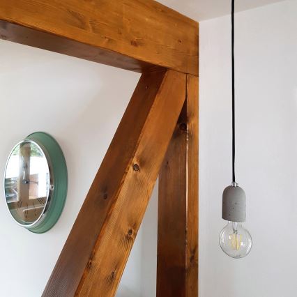 Lustr na lanku AMORY 1xE27/60W/230V beton