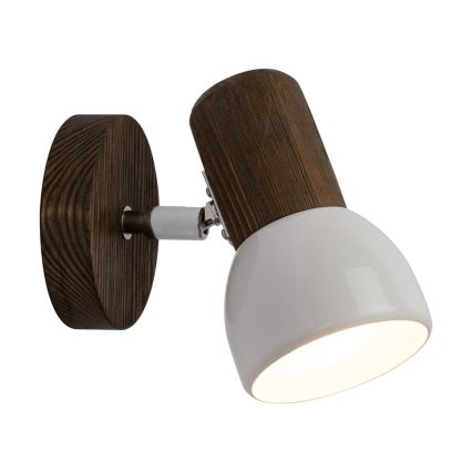 Nástěnné bodové svítidlo NEL 1xE27/15W/230V borovice