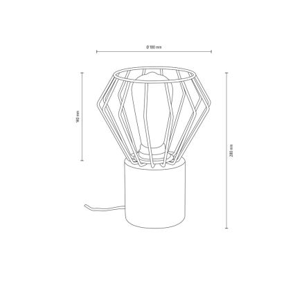 Stolní lampa VENTI 1xE27/15W/230V dub
