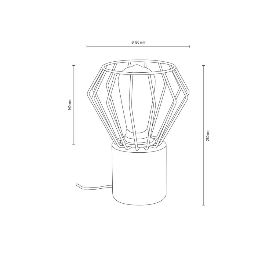 Stolní lampa VENTI 1xE27/15W/230V dub