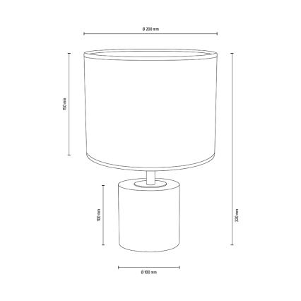 Stolní lampa KRETA 1xE27/25W/230V dub/béžová dub – FSC certifikováno