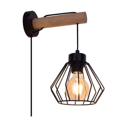 Nástěnná lampa MUG 1xE27/15W/230V borovice