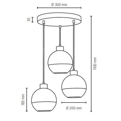 Náhradní sklo LINEA pr. 20 cm