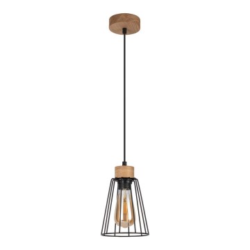 Spot-Light - Lustr na lanku ORAZIO 1xE27/60W/230V dub