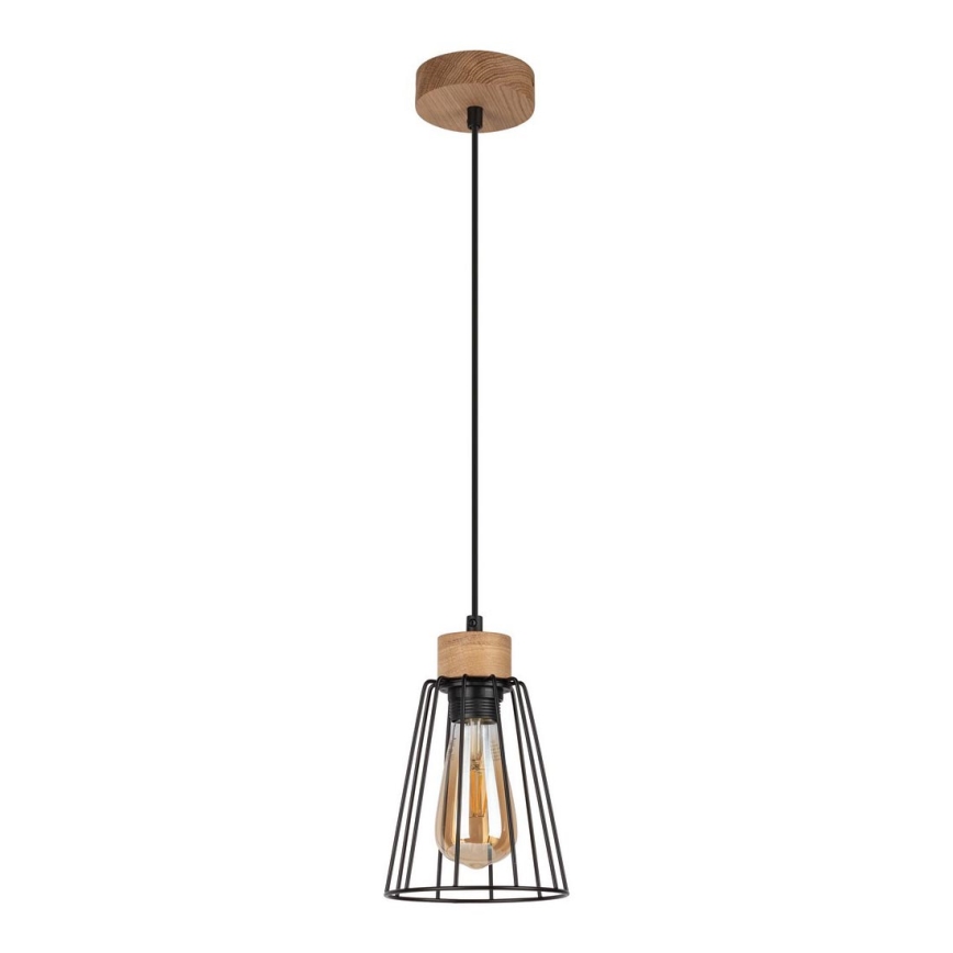 Spot-Light - Lustr na lanku ORAZIO 1xE27/60W/230V dub