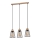 Spot-Light - Lustr na lanku ORAZIO 3xE27/60W/230V dub