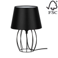 Spot-Light - Stolní lampa MANGOO 1xE27/40W/230V černá – FSC certifikováno