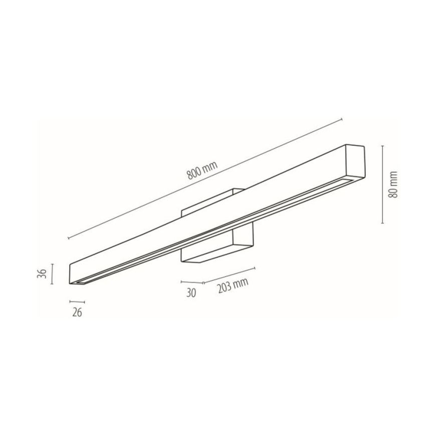 LED Koupelnové nástěnné svítidlo AQUAVIVA LED/12W/230V 80 cm IP44 dub