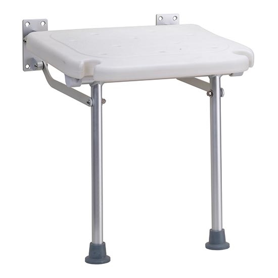 Sprchové sedátko 40x43 cm stříbrná/bílá