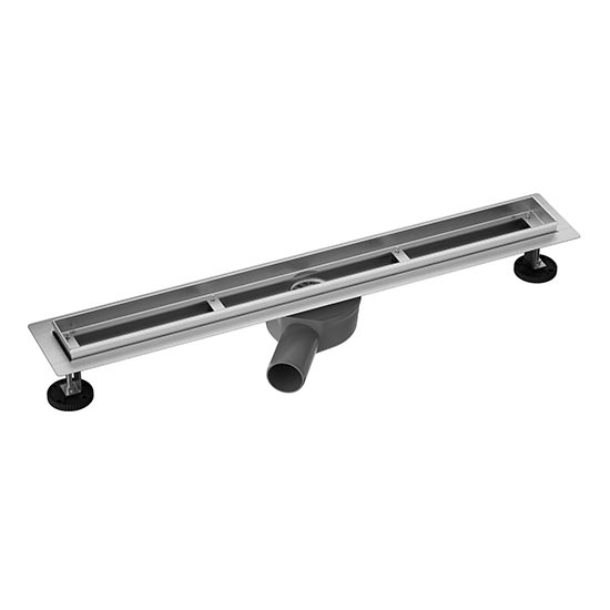 Sprchový žlab 75x7,6 cm stříbrná/šedá