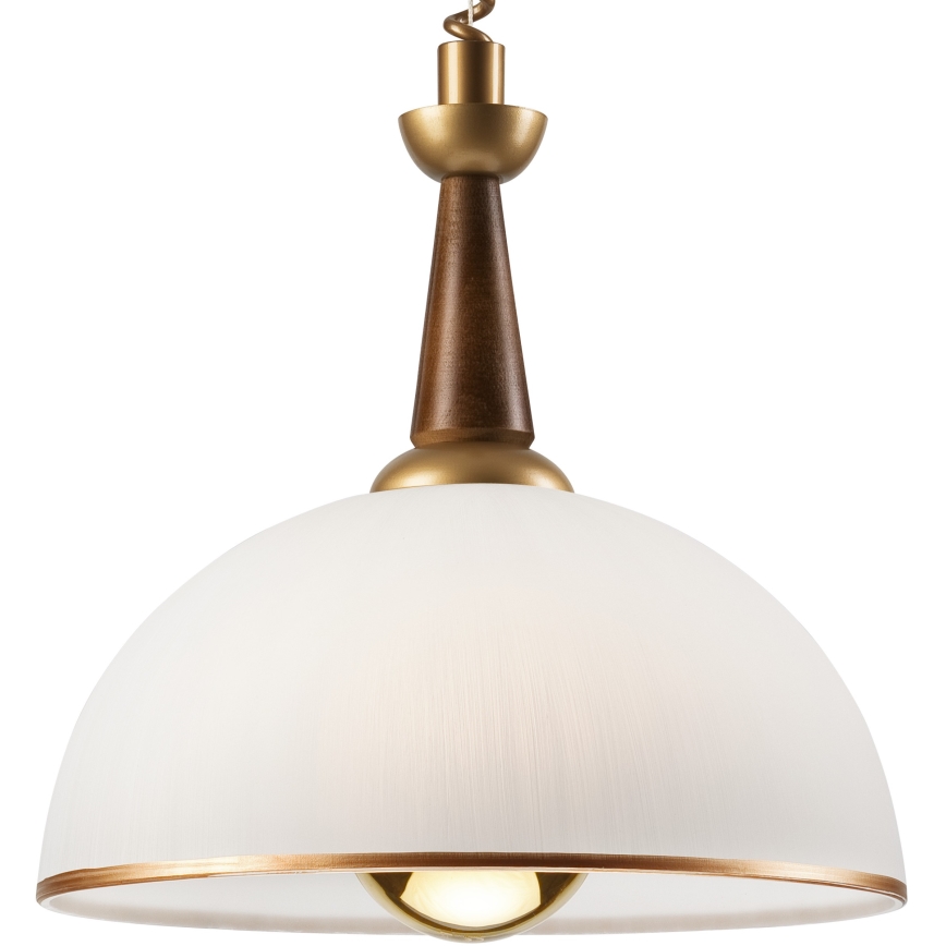 Stahovací lustr CHIARA 1xE27/60W/230V hnědá/buk