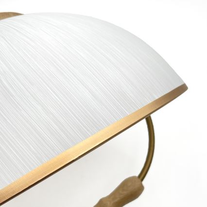 Stahovací lustr RAMONA 1xE27/60W/230V hnědá/bílá/dub