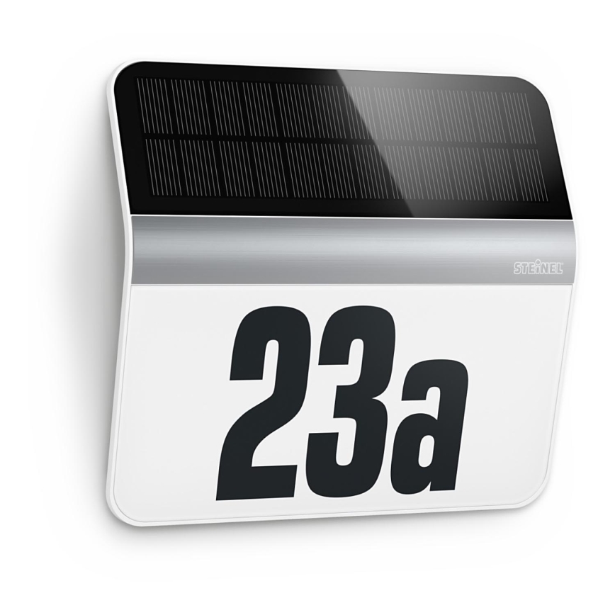STEINEL 007140 - LED Solární domovní číslo XSolar LH-N LED/0,03W nerez IP44 2500 mAh