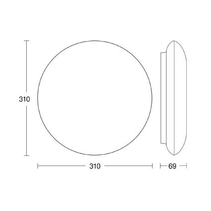 Steinel 035433 - LED Venkovní stropní svítidlo se senzorem QUATTRO LED/14W/230V IP54