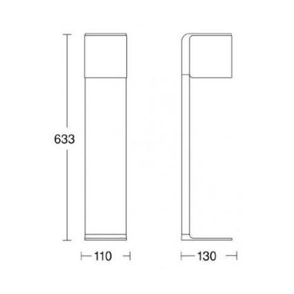Steinel 055486 - LED Venkovní lampa se senzorem CUBO LED/9,5W/230V IP44 stříbrná