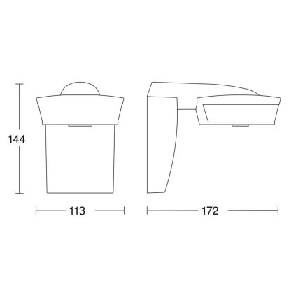 Steinel 056636 - Senzor pohybu SensIQ IP54 antracit + dálkové ovládání