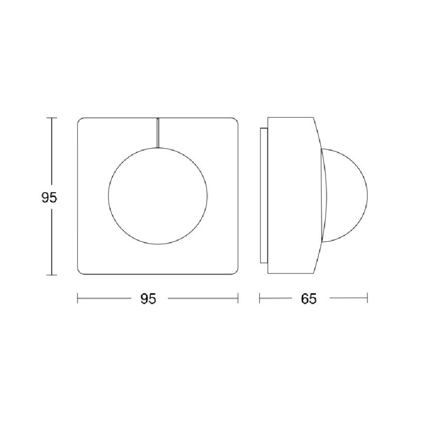 Steinel 057275 - Senzor pohybu IS 345 DALI-2 IPD IP54 hranatý bílá