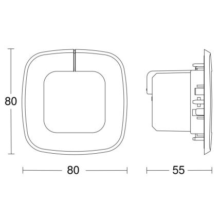 Steinel 057510 - Prezenční hlásič IR Quattro SLIM XS 4m DALI-2 bílá