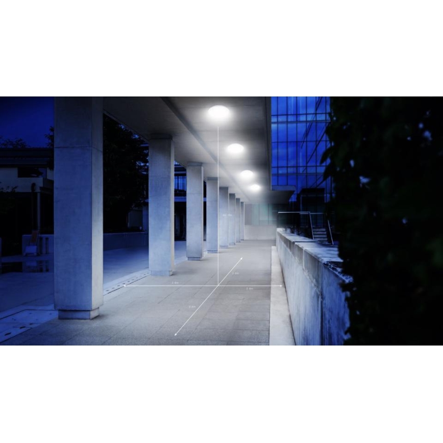 STEINEL 057589 - LED Venkovní stropní svítidlo se senzorem QUATTRO LED/14W/230V IP54 4000K