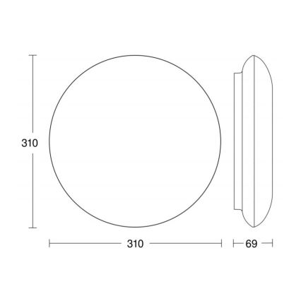 STEINEL 057589 - LED Venkovní stropní svítidlo se senzorem QUATTRO LED/14W/230V IP54 4000K