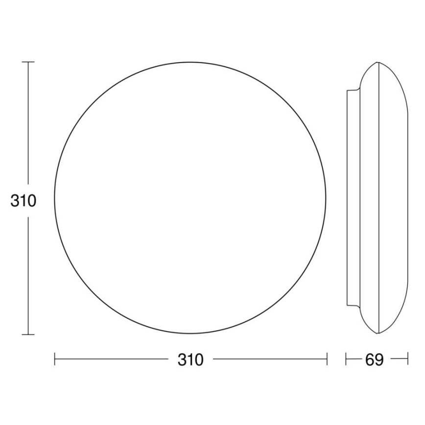 STEINEL 057589 - LED Venkovní stropní svítidlo se senzorem QUATTRO LED/14W/230V IP54 4000K
