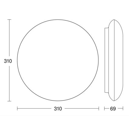 STEINEL 057596 - LED Venkovní stropní svítidlo se senzorem QUATTRO LED/14W/230V IP54 3000K