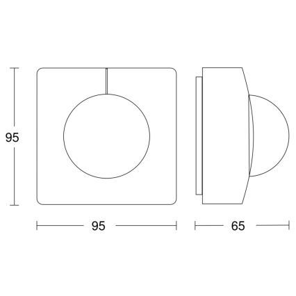 Steinel 058135 - Senzor pohybu IS 3180 V3 KNX IP54 hranatý bílá