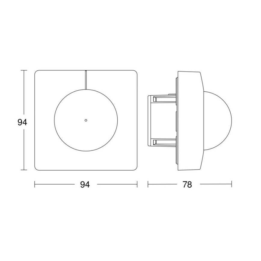 Steinel 058173 - Senzor pohybu IS 3360 KNX hranatý bílá