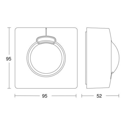 Steinel 058210 - Senzor pohybu HF 3360 V3 KNX IP54 hranatý bílá