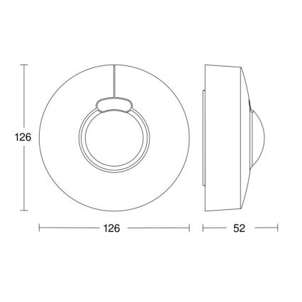 Steinel 058234 - Senzor pohybu HF 3360 V3 KNX IP54 kulatý bílá