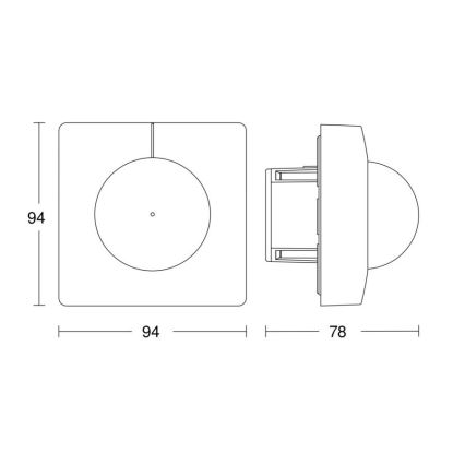 Steinel 058265 - Senzor pohybu IS 345 V3 KNX hranatý bílá