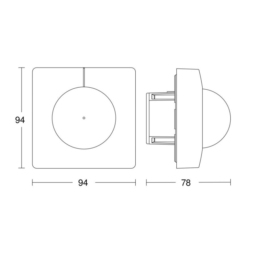 Steinel 058265 - Senzor pohybu IS 345 V3 KNX hranatý bílá