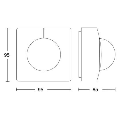 Steinel 058296 - Senzor pohybu IS 345 MX Highbay V3 KNX IP54 hranatý bílá