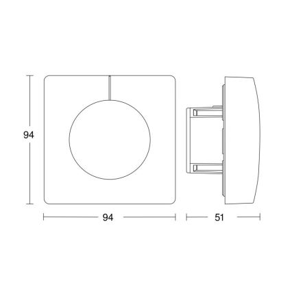 Steinel 058326 - Světelný senzor Dual V3 KNX hranatý bílá