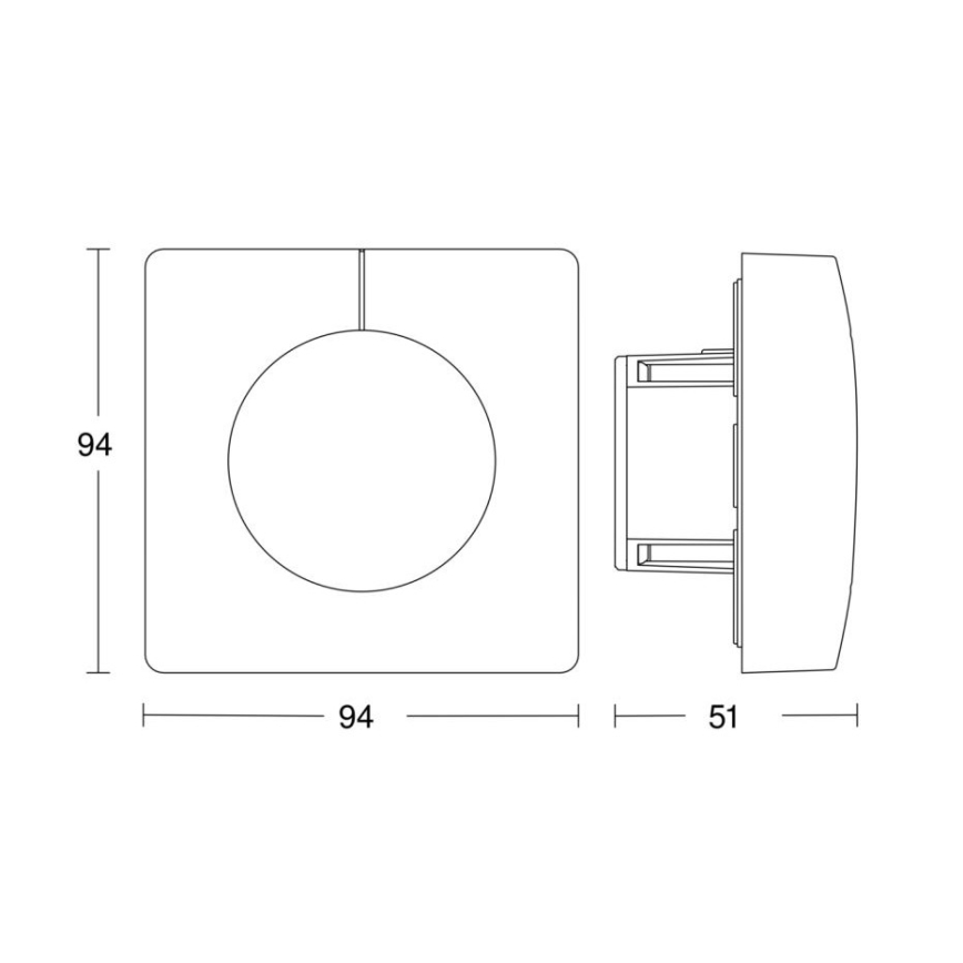 Steinel 058326 - Světelný senzor Dual V3 KNX hranatý bílá