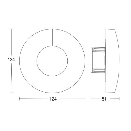 Steinel 058340 - Světelný senzor Dual V3 KNX kulatý bílá