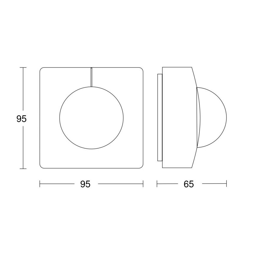 Steinel 058364 - Senzor pohybu IS 3360 MX Highbay V3 KNX IP54 hranatý bílá