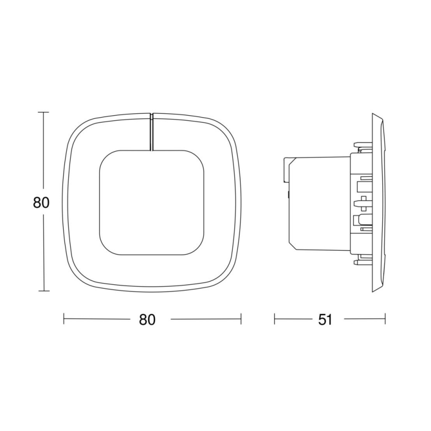 Steinel 058500 - Prezenční hlásič IR Quattro SLIM XS V3 KNX bílá