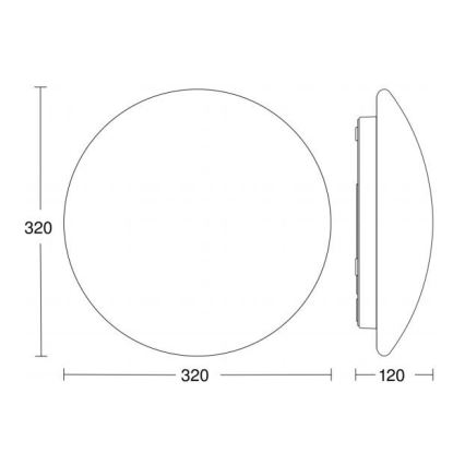 Steinel 058586 - LED Koupelnové stropní svítidlo se senzorem RS PRO LED/16W/230V IP54